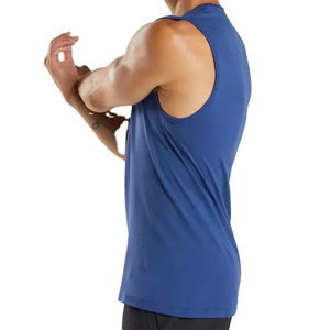 Camiseta sin Mangas para Hombre de Primera Calidad, Informal, Elegante, Tejida, para Entrenamiento Físico, Lisa, Teñida, Diferentes Colores, Camiseta sin Mangas de Venta Caliente - Product Image 2