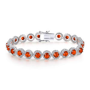 Bracelet en or 18 carats plaqué or avec diamant synthétique taille Asscher, tendance, unisexe, pour femme et homme, cadeau de mariage, bijou de mode - Product Image 2
