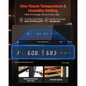 Humidor Elettrico Spagnolo da 70L per Sigari con Raffreddamento a Compressore da 400 Sigari e Controllo Costante di Umidità e Temperatura - Product Image 2