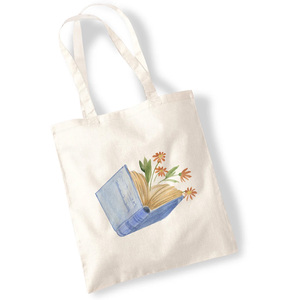 Sac de courses réutilisable avec motif imprimé et poignées, sac fourre-tout en toile personnalisé, sac de courses réutilisable - Product Image 3