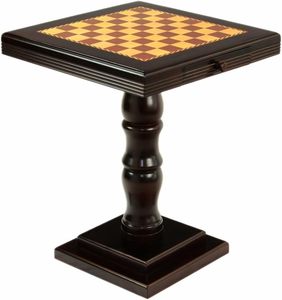 Mesa de Ajedrez de Madera de Lujo |   Mesa de Juego con Base de Pedestal |   Exportación de Muebles para Restaurantes, Hoteles y Cafeterías - Product Image 2