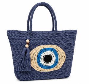 Bolso Tote de Rafia Tejido a Mano de Lujo Personalizado, Bolso de Playa con Borlas y Cuentas de Madera, Bolso de Mano para Mujer, Regalo para el Verano - Product Image 3