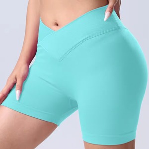Custom Wholesale Nylon Womens Yoga Shorts <b>Butt</b> <b>Lifting</b> Workout Gym Fitness <b>Leggings</b> & Sport Pants Seamless Fitness Shorts - Product Image 1