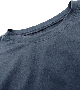 เสื้อยืดทรงบ็อกซี่ฟิตสำหรับผู้ชาย ผ้าฝ้าย 100% ระบายอากาศได้ดี ผ้าถักป้องกันการเป็นขุย สไตล์ลำลอง สตรีทแวร์ ไหล่ตก - Product Image 4