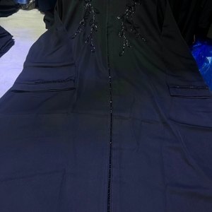 Stylish and Modest Hand Embroidered Floor Length <b>Long</b> Sleeves Breathable Abayas <b>for</b> Women <b>Eid</b> - Product Image 1