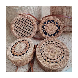 HOT SELLING Premium Sustainable Fashionable Rattan Handbag High Quality Eco Friendly Woven Travel Shopping Fashion <b>Beach</b> Tote - Product Image 1