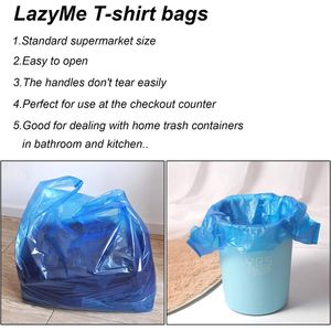 Sacchetti di Plastica Ispirati alle T-Shirt 12x20 Pollici con Manici per Negozi e Ristoranti - Product Image 2