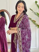 Ensemble pakistanais en coton Sonia pour femmes, prêt-à-porter, style vintage, pour fêtes, vente en gros