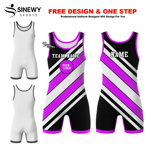 Combinaison de lutte pour jeunes filles et garçons, 100% polyester, sans manches, combinaison d'entraînement de lutte pour hommes - Product Image 3