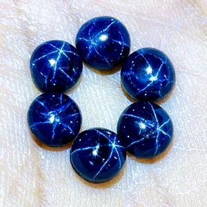 Zafiro Azul Natural de 6mm, Cabujón Redondo, Piedras Preciosas Sueltas, Lote al Por Mayor, Precio al Por Mayor para la Fabricación de Joyería - Product Image 1