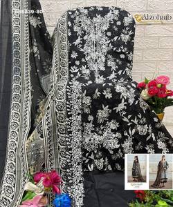 Salwar Kameez de Algodón de Primera Calidad con Estampado y Parches, con Dupatta, Nueva Colección, Compra en Línea en India - Product Image 4