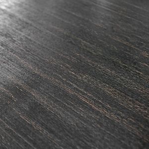 Tavolo da Pranzo Antico Nero Stile Bar con Supporto Centrale e Poggiapiedi per Arredamento Sala da Pranzo - Product Image 4