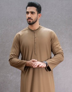 <b>Men</b> Juba Lightweight Muslim Robe Traditional Islamic Clothing Comfortable Long Sleeve Loose Fit Breathable Fabric - Product Image 2