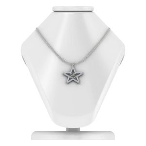 Silver Star 25 Year Anniversary <b>Necklace</b> Women Elegant Crystal Pendant Jewelry Statement Accessory Gift Daily Wear Premium - Product Image 1