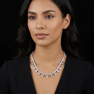Collier tennis Hiphop en or massif éthique RAMDUT IMPEX avec diamants de laboratoire de qualité supérieure certifiés IGI - Product Image 6