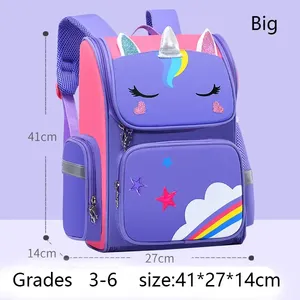 Pink Unicorn <b>Cartoon</b> <b>Backpack</b> for Girls 15 Inches Waterproof Softback with Zipper Closure Fashion School Bag - Product Image 3