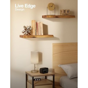 Premium Acacia Wood Floating <b>Shelves</b> Wholesale | Live Edge Design | Moradabad India - Product Image 1