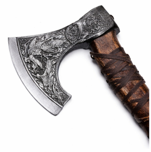 Hacha de Acero al Carbono Industrial de Alta Calidad para Manualidades y Bricolaje |   Herramienta de Camping para Exteriores con Mango de Madera de Fresno, Personalizable ODM - Product Image 1