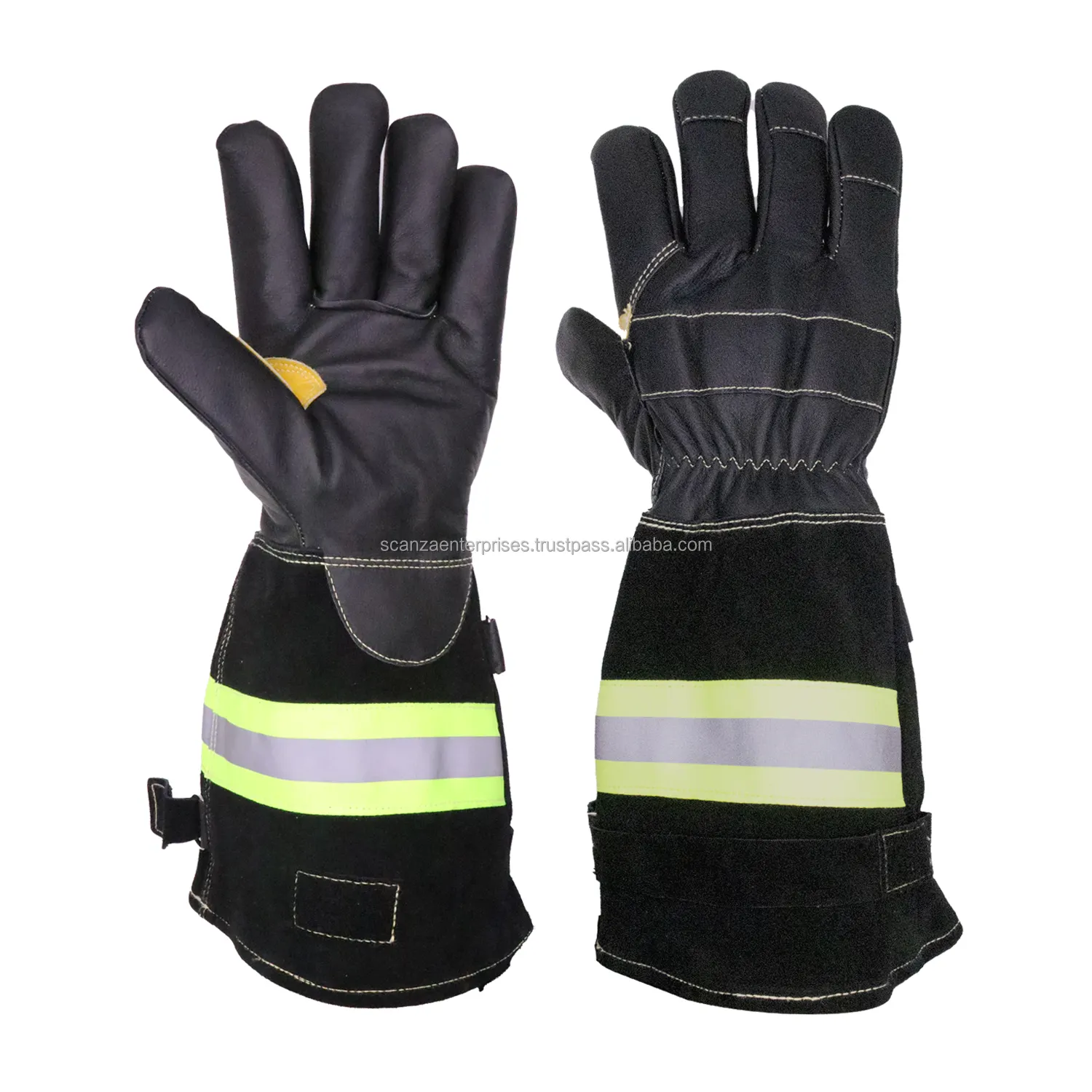 Structural Fire Fighting Waterproof Wear Resistant And Heat Resistant Fire Proof Rescue Firefighter Gloves