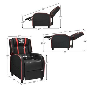 Sedia da Gaming Ergonomica con Funzione Massaggio, Altezza Regolabile e Girevole per Uso Ufficio - Product Image 3