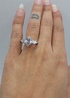 Bague de fiançailles en diamant de laboratoire taille poire 2,80 CT, diamants blancs, plaqué or 18 carats |   Bijoux de Mariage de Luxe Certifiés IGI |   Tendance