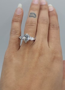 2.80 CT Lab Grown <b>Diamond</b> <b>Ring</b> in 18K Gold Plated | IGI Certified Luxury Engagement <b>Ring</b> | Elegant Bridal Jewelry - Product Image 2