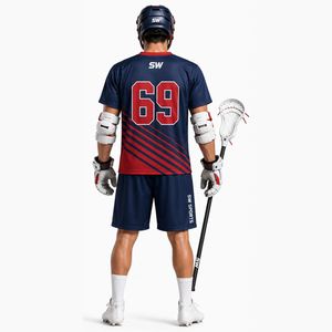 Ensemble d'uniformes de lacrosse réversibles de haute qualité, design optimal, impression personnalisée, service OEM, antibactérien, imperméable - Product Image 3