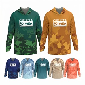 Sudadera con Capucha de Pesca Submarina de Manga Larga con Diseño Sublimado, Personalizada, de Secado Rápido, UPF 50, Poliéster, para Hombre Adulto - Product Image 1
