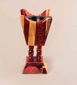 Quemador de incienso Bakhoor Mabkhara de lujo hecho a mano, de resina y madera, quemador de incienso Oud árabe, Majmar artístico, soporte decorativo para fragancias del hogar - Product Image 1