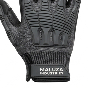 Gants de travail mécaniciens anti-chocs personnalisés MALUZA INDUSTRIES, polyester, poignets renforcés, compatibles écran tactile, antidérapants, de sécurité - Product Image 3