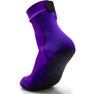 Purple Cotton/Bamboo Fiber Ankle <b>Socks</b> Anti-Slip Basketball UNISEX Adults Seamless Design Solid Color <b>Custom</b> Bottom - Product Image 6
