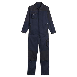 Combinaison de travail marron pour homme avec bandes réfléchissantes, en coton, uniforme de sécurité, design haute visibilité - Product Image 5