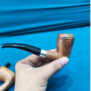 Pipa de fumar de madera hecha a mano, pipa decorativa para tabaco, estilo clásico, acabado espejo, pieza decorativa para el hogar de madiha art and crafts - Product Image 3