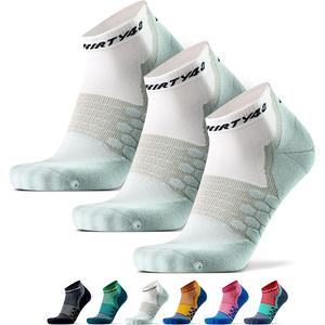 Ankle <b>Running</b> <b>Socks</b> Breathable Knitted Sport <b>Socks</b> for Women Summer Geometric Pattern Thin Fit Adult Size - Product Image 3