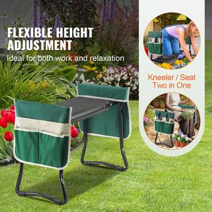 Panca da Giardinaggio Pieghevole con Cuscino EVA da 8 Pollici, Capacità di Carico 330 Libbre, per Attrezzi da Giardinaggio - Product Image 2
