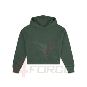 Sudadera Corta Estilo Urbano para Mujer, 485 GSM, Mezcla de Algodón, Sudadera Premium Gruesa para Invierno, Fabricante de Exportación con Marca Privada OEM - Product Image 3