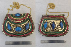 Bolso de mano de noche con mosaico de Metal para mujer, Cartera de noche con mosaico de metal - Product Image 3