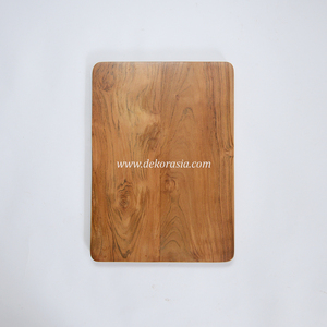 Planche à découper en bois de teck écologique, épaisseur 1,5 cm, passe au lave-vaisselle, durable pour hacher, trancher et servir - Product Image 2