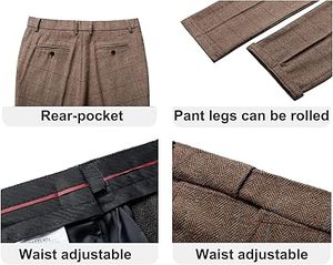 RABUSH SPORTS 2026 Breathable Eco-Friendly 100% Cotton OEM New Design Wholesale Fabric <b>Lined</b> Mens Dress <b>Pants</b> Custom Color Size - Product Image 4