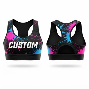 เสื้อชั้นในกีฬาสำหรับผู้หญิง MMA แบบ Racerback ระบายอากาศได้ดี แห้งเร็ว ผ้าเนื้อดี พิมพ์ลายตามสั่ง - Product Image 5