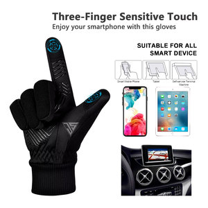 Professional Men's Women's Ski Gloves For Winter Made From Polyester Fabric,Knitted <b>Wool</b>,Silicone Printing Motorcycle Riding - Product Image 6