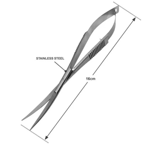 Ciseaux à ressort professionnels 16 cm en acier inoxydable de haute qualité, noirs, pour aquarium, personnalisables avec logo - Product Image 3