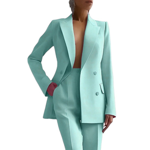 High Quality Fashion Office Wear Long Sleeve <b>Blazer</b> Jacket and Casual Pants 2 Piece <b>Set</b> Women Lapel Coat Suit New Trends 2026 - Product Image 1