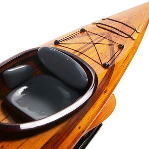 B078 - Modèle de kayak antique en bois, décoration d'intérieur, fournitures d'art et d'artisanat OMH, artisanat en cèdre, style nautique, 106,7Lx14Wx13,5H cm - Product Image 6