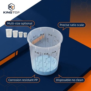 Gobelet de mélange de peinture automobile jetable en plastique de 2240 ml, résistant aux solvants, avec couvercle, conception scellée - Product Image 5