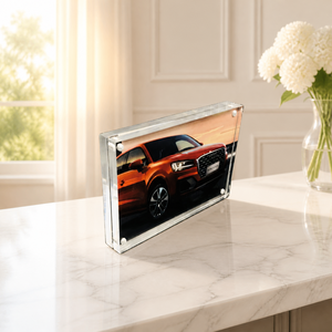 Cadre photo magnétique moderne en acrylique, design élégant 4R, couleur personnalisable pour une présentation raffinée de vos photos précieuses – Offre spéciale - Product Image 1