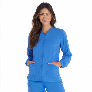 Veste d'uniforme médical tricotée sur mesure de haute qualité, uniformes d'infirmière extensibles pour hôpital - Product Image 5