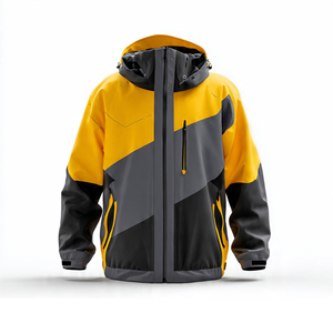 Veste imperméable 100% nylon pour homme, veste coupe-vent à capuche avec fermeture éclair, veste streetwear pour homme, veste coupe-vent pour homme - Product Image 3