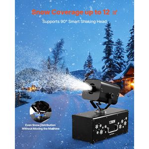 Machine à neige sans fil à télécommande 1200W à haut rendement, tête oscillante à 90 degrés, générateur de neige à glace sèche, large couverture - Product Image 3