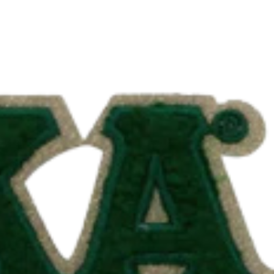 Patch en chenille brodé vert avec inscription AKA, thermocollant et à coudre, pour vestes universitaires, sacs, casquettes et sweats à capuche - Product Image 6